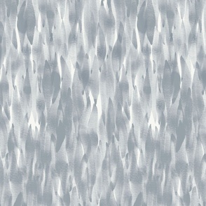 Medium Monochrome Watercolor Mermaid Ocean Water Waves in Dulux Aerobus Grey with Vivid White Background