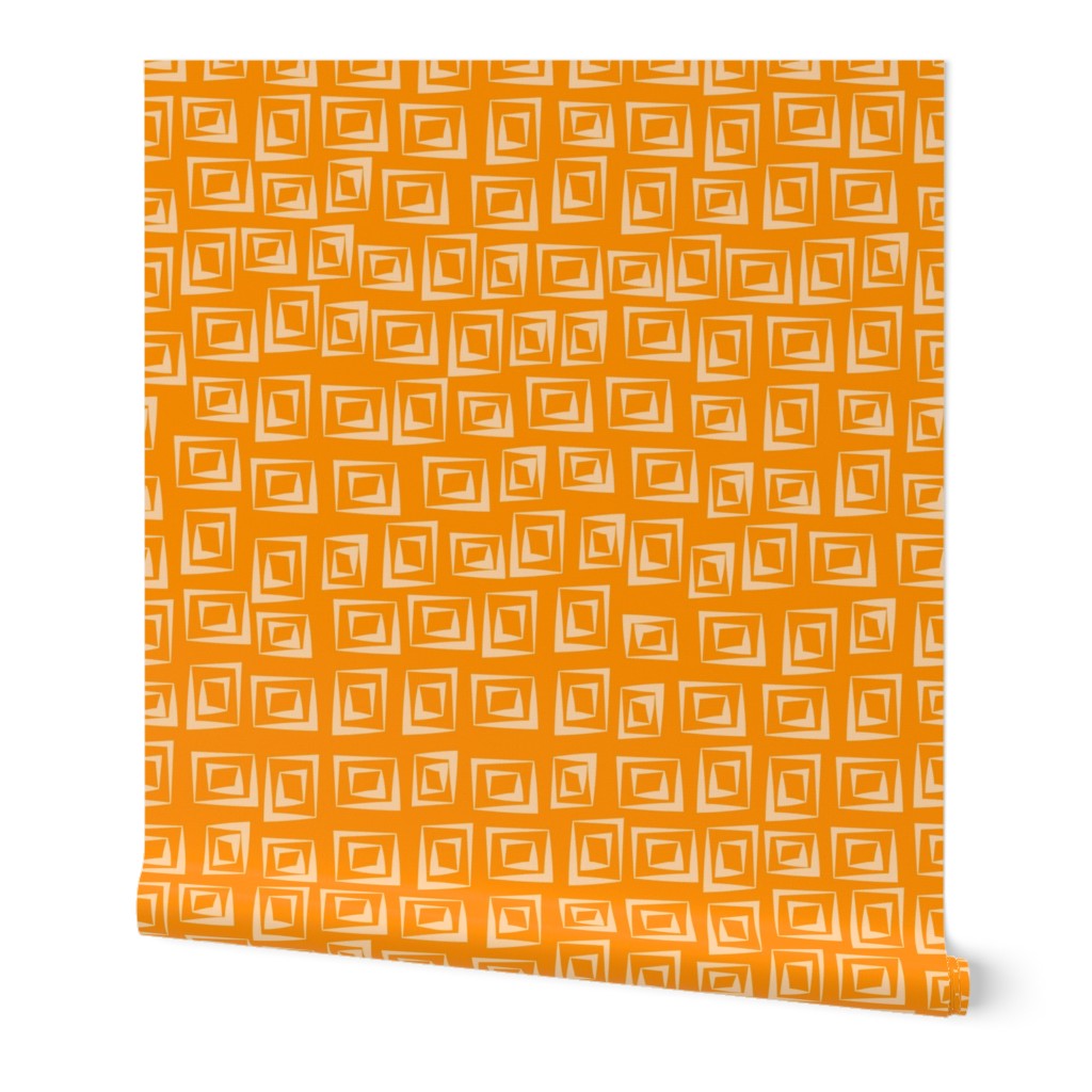 ( M ) orange geometric squares 