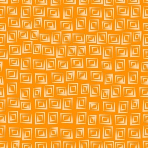 ( M ) orange geometric squares 