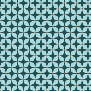 Geometric geometry (keeping it cool) - teal and blue tile