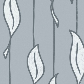Leaves and Lines - Gray (large)