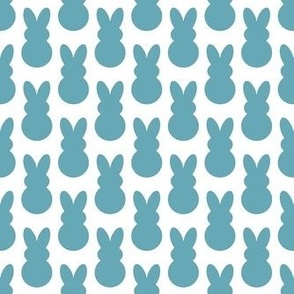 Smaller Scale Easter Bunnies in Boho Blue