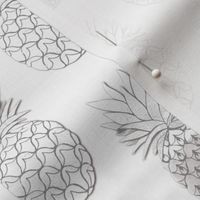 textured Pineapples in white and grey neutrals