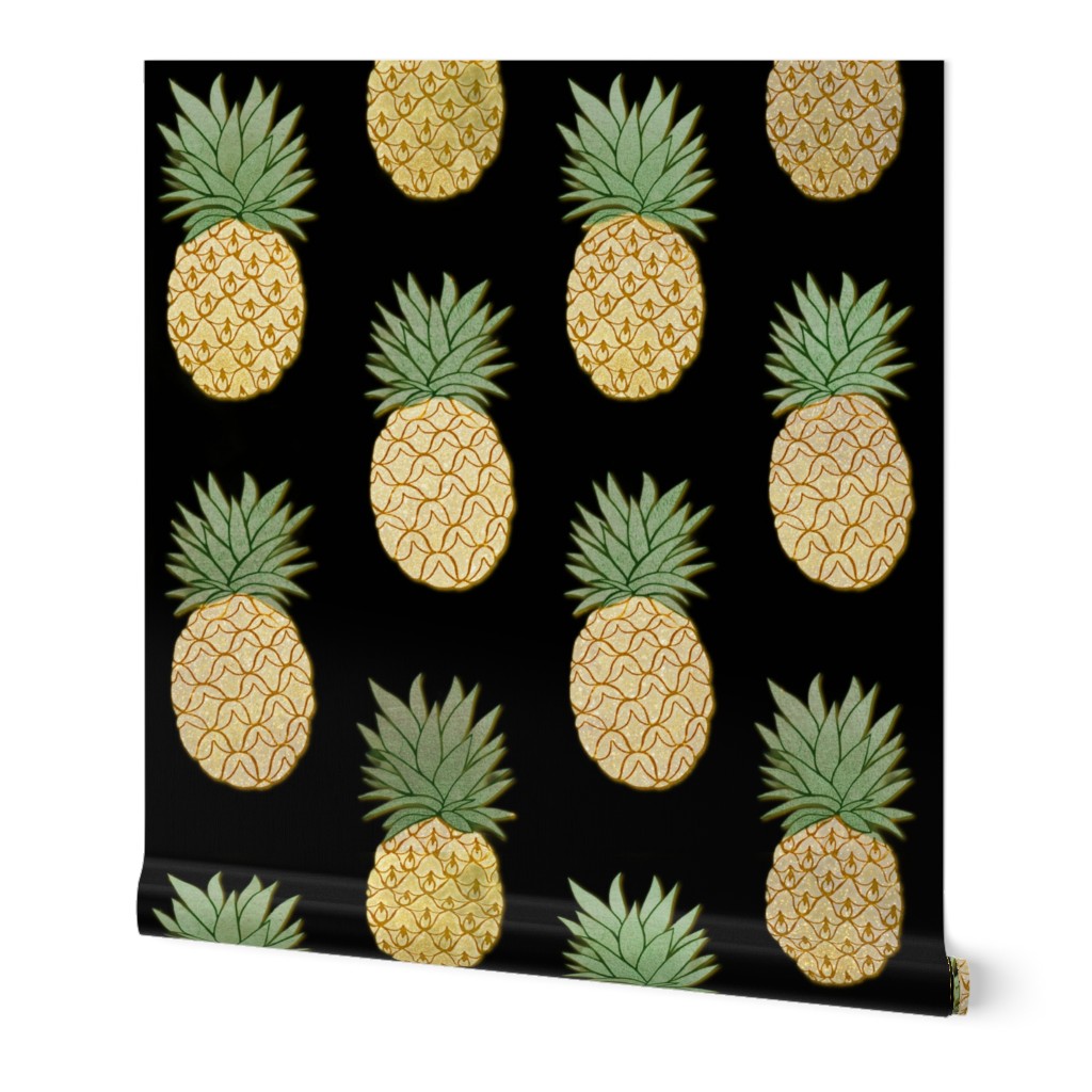 pineapples on black