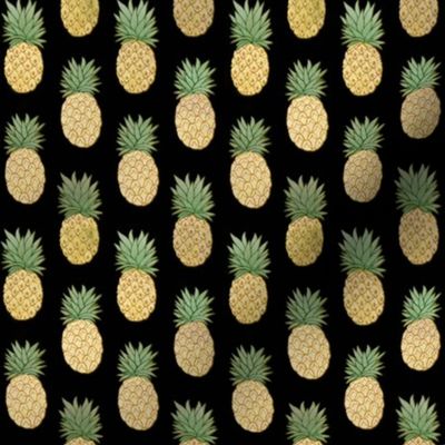 pineapples on black