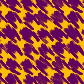 Rebel brushstroke houndstooth in purple and yellow