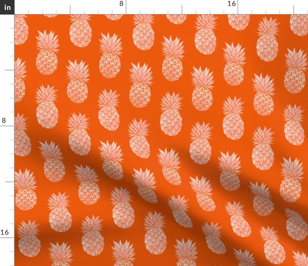 coral or peach and persimmon Pineapple textured pattern