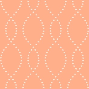 L - Wavy Soft Stripes – Coral Peach – Contemporary Coastal Seaside Wallpaper
