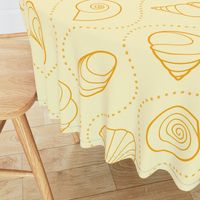 L - Wavy Shell Stripes – Yellow Sand – Soft Stripe Coastal Seaside Sea Shells