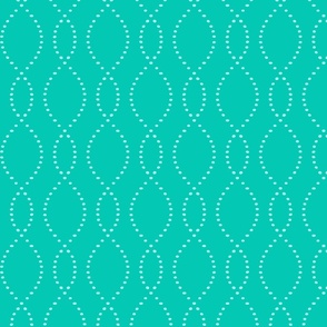 M - Wavy Soft Stripes – Aqua Sea Green – Contemporary Coastal Seaside Wallpaper