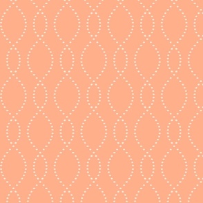 M - Wavy Soft Stripes – Coral Peach – Contemporary Coastal Seaside Wallpaper