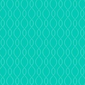 S - Wavy Soft Stripes – Aqua Sea Green – Contemporary Coastal Seaside Wallpaper