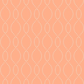 S - Wavy Soft Stripes – Coral Peach – Contemporary Coastal Seaside Wallpaper