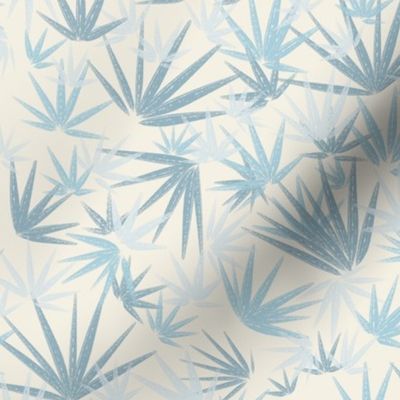 Coastal chic  Palm trees in neutral blue Large scale