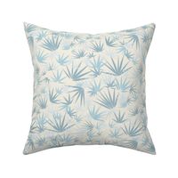 Coastal chic  Palm trees in neutral blue Large scale