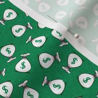 (small scale) money bags - green - C24