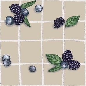 blueberry and blackberry check pattern