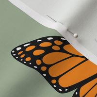 Monarch butterflies - sage - C24