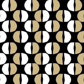 Vertical Abstract stripe spot dot design: small black, white neutral