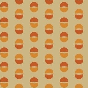 Abstract spot dot design: neutral oranges