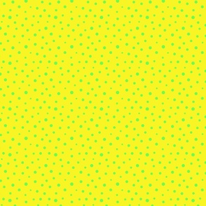 Polka Dot Scatter in Neon Yellow - Small Scale - Aquatic Visibility Swimwear for Safe Swimming