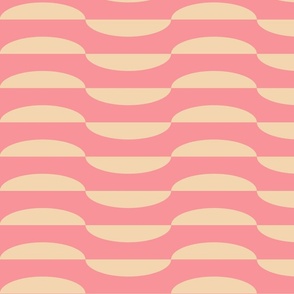 Geometric-vintage-beige-halved-alternating-ellipses-on-light-vintage-pink-resembling-waves-XL-jumbo