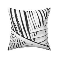 Palms in Grayscale Chevron, large