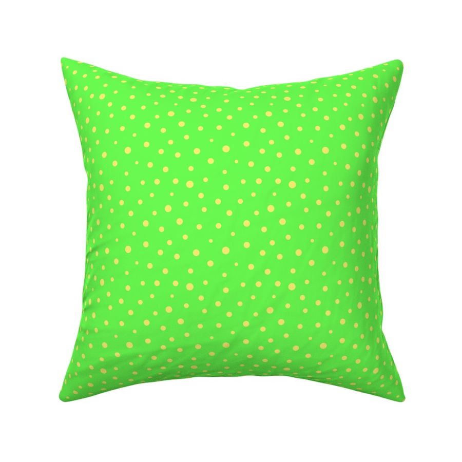 Polka Dot Scatter in Neon Green - Small Scale - Aquatic Visibility Swimwear for Safe Swimming