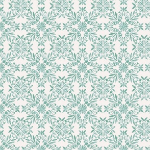 Mama Mia - Greek Tiles inspired beach pattern - Medium Scale - Mint 