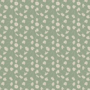 Daisy Scatter Pale Green SMALL