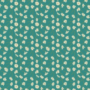 Daisy Scatter Teal Blue SMALL
