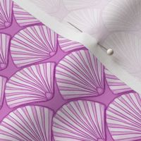 seashell scallop shells in violet 