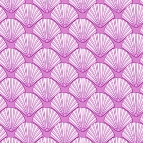 seashell scallop shells in violet 