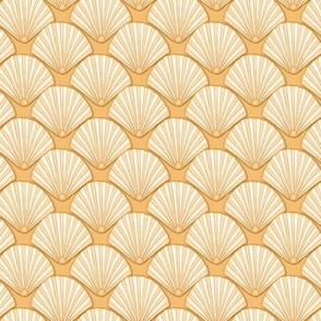 seashell scallop shells in yellow