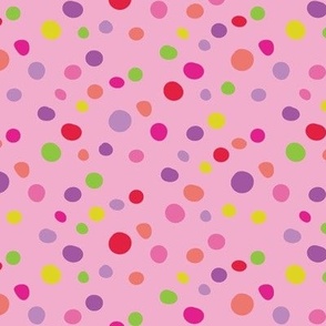 Bouncing Dots-Pink Mardi Gras Palette-Large Scale