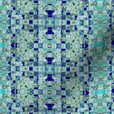 mini mosaic - aqua lapis blue