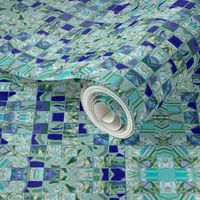 mini mosaic - aqua lapis blue