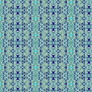 mini mosaic - aqua lapis blue