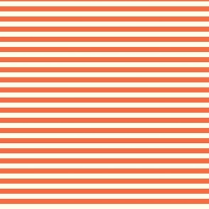 Mini Stripe Orange and Cream
