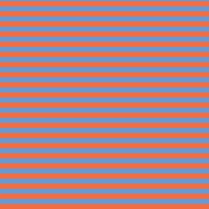 Mini Stripe Light Blue and Orange