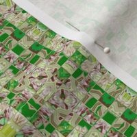 mini mosaic - green neutral brushstroke 