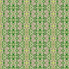 mini mosaic - green neutral brushstroke 