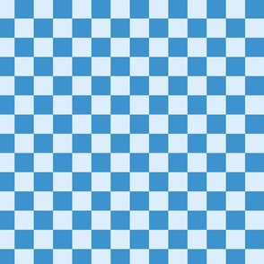 Checkboard - Cheerful Checks - Blue monochrome