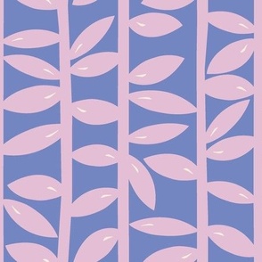 Leaves on Vines- lavender and periwinkle