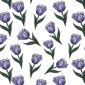 Purple Scatter Tulips