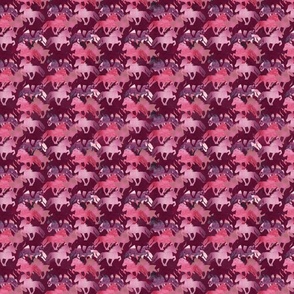 Herd of icelandic horses  - toelter - pink burgundy