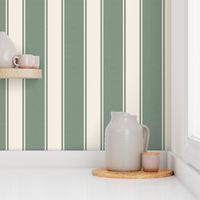 Jill | Hedge Green | Wide Awning Stripe