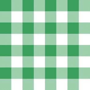 green and white gingham, 1" check