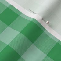 green on green gingham, 1" check