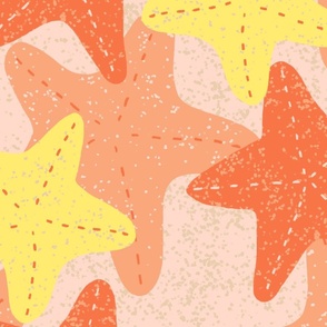 peach beach starfish wallpaper